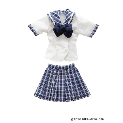 St.Portoldam Middle School Summer Uniform Set (Violate School Rules, Light Blue Check), Azone, Accessories, 4580116046070
